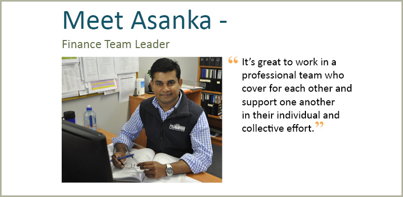 Asanka - a finance team leader at Golden Plains Shire.