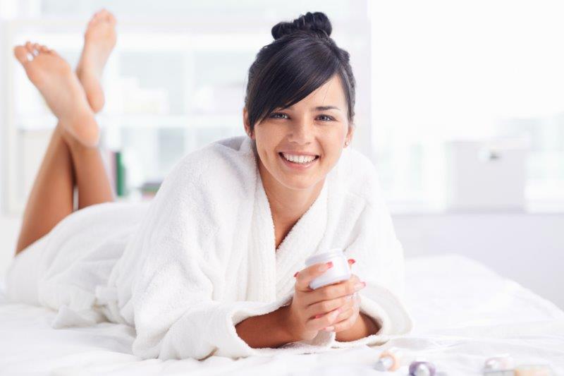 Girl relaxing in a spa