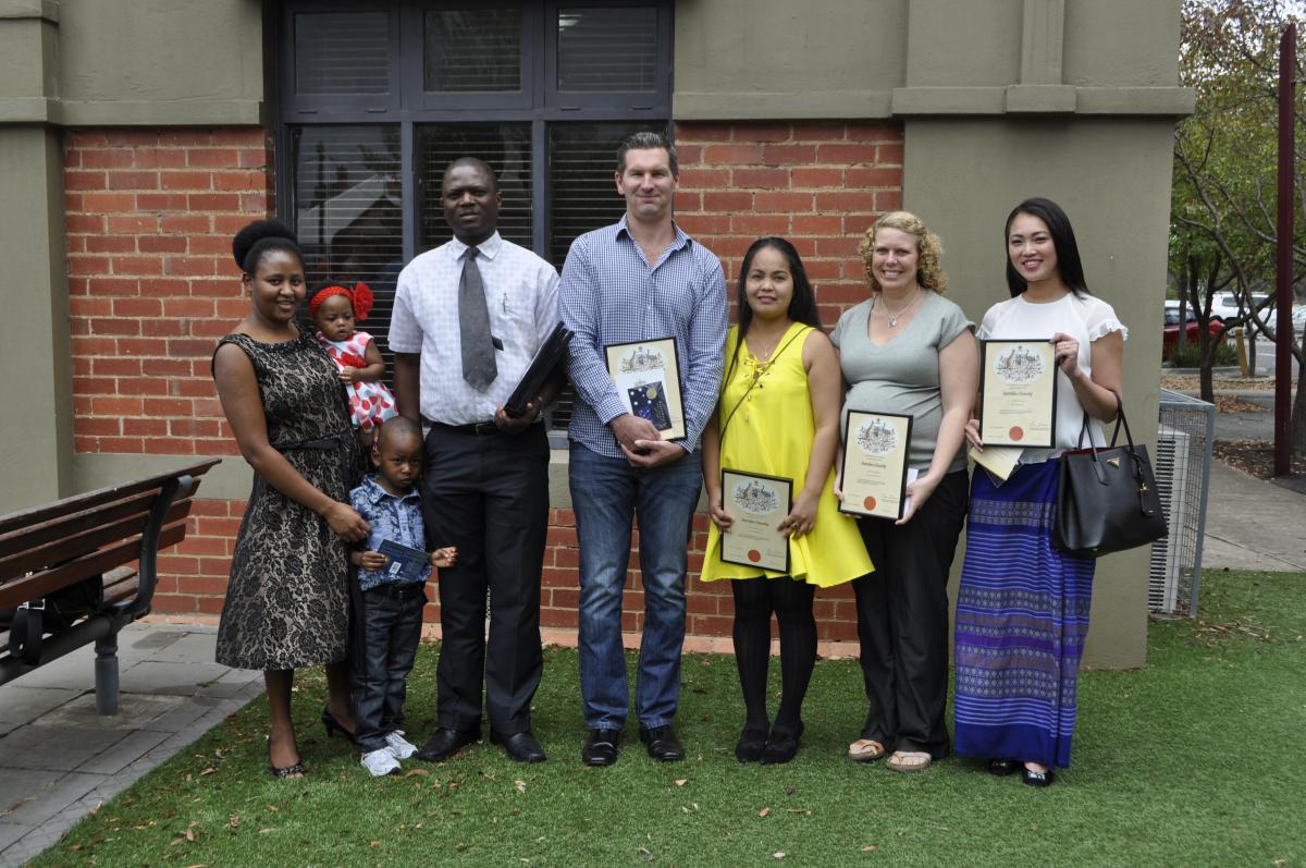 People at a Citizenship Ceremony in Golden Plains