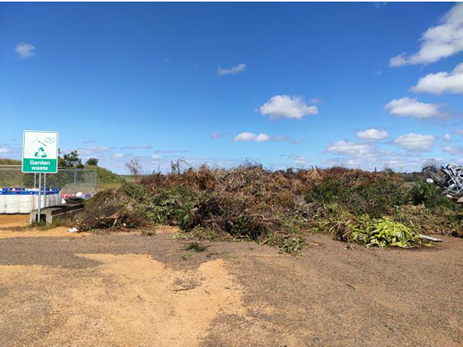 Garden waste at Rokewood Transfer Station