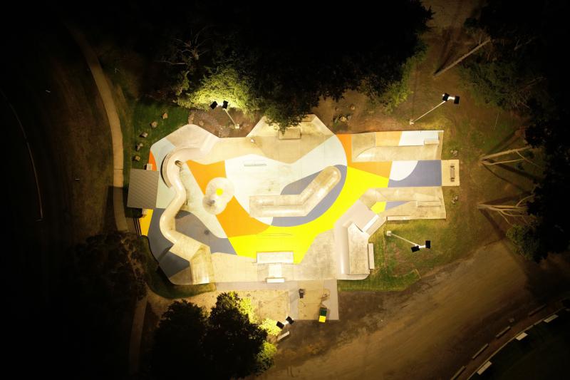 Bannockburn Skate Park under lights