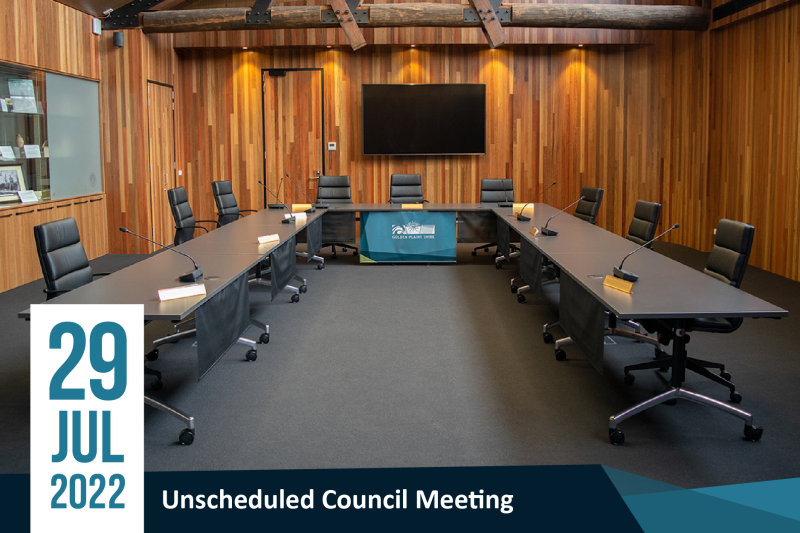 29 July 2022: Unscheduled Council Meeting