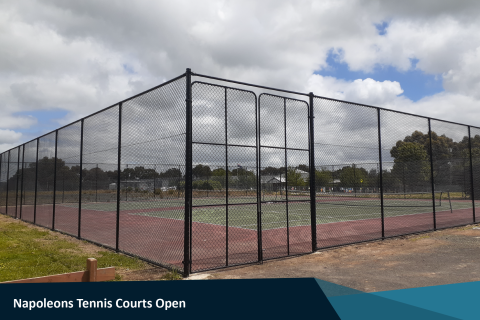 Napoleons Tennis Court works complete